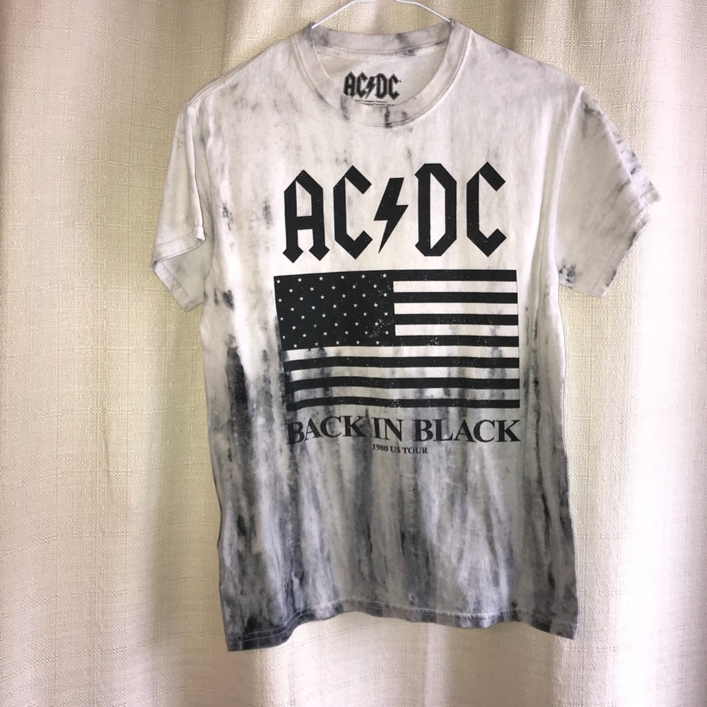 AC/DC Acid wash tie dye tee